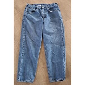 Carhartt Jeans Men's 35x28 Blue Denim Relaxed Fit B17-DST Straight Leg Workwear